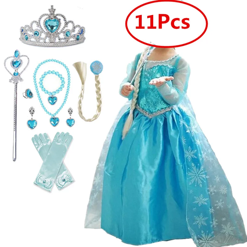 Girls Dress Princess Costume Kids Clothes 4-10 Years