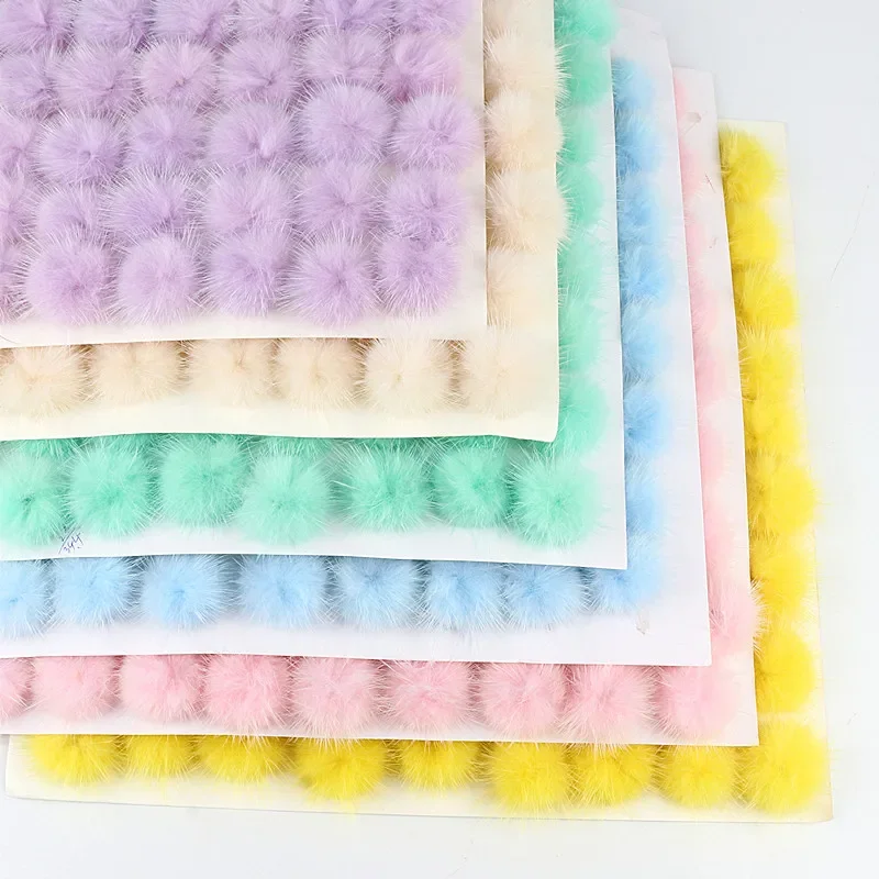 Real Mink Fur Pompoms 25mm 30mm 40mm Pom Poms Balls Natural Fur Pompon for Hats Bags Scarves Accessories