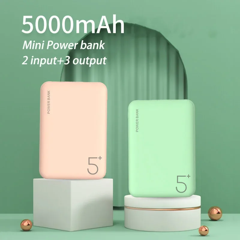 

Внешний аккумулятор с 2-мя USB-портами, 5000 мАч