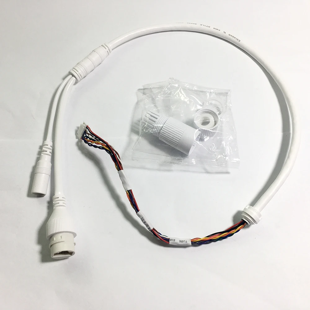 Ethernet Lan Cable PoE RJ45 Network Cable 10 Pin 10 core For hikvision ip camera