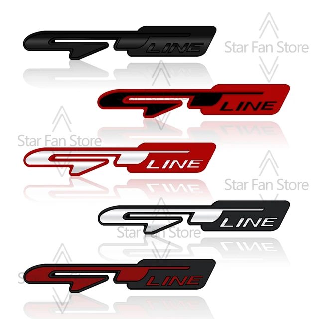 Metal GT LINE Grille Badge 3D Stickers Car Trunk Body Emblem Decal Car Styling For KIA Sportage Sorento Ceed Rio K5 K9 Picanto