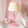 F6 Pink Bow Design Table Lamp, Adjustable Princess Pink Light, Kids' Room Bedside Lamp, Remote-Controlled Nightstand Light 3