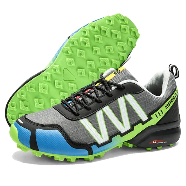 SHULOOK Men's Slip On Waterproof Hiking Shoes Lightweight Breathable Zipper Loafers Comfort Non - View #2