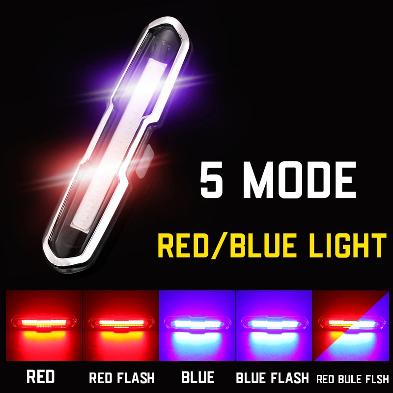 ตัวเลือกสินค้า ไฟท้ายจักรยาน LED กันน้ำ USB ส่องสว่างปลอดภัย