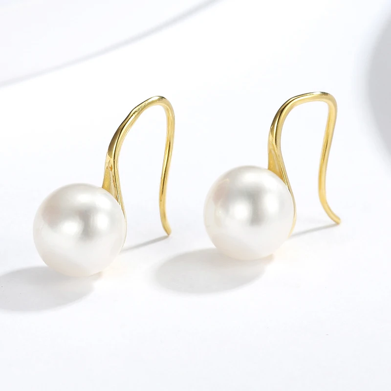 Orecchini A Bottone In Argento 925 Con Perla D'Acqua Dolce 8mm – Design Simpatico A Forma Di Topo, Confezione Regalo Di Lusso - 2