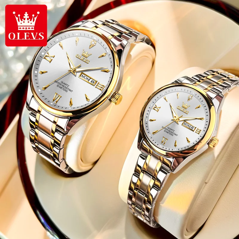 Olevs Watch Wedding Couple Watches With Price Romantic Couple Men