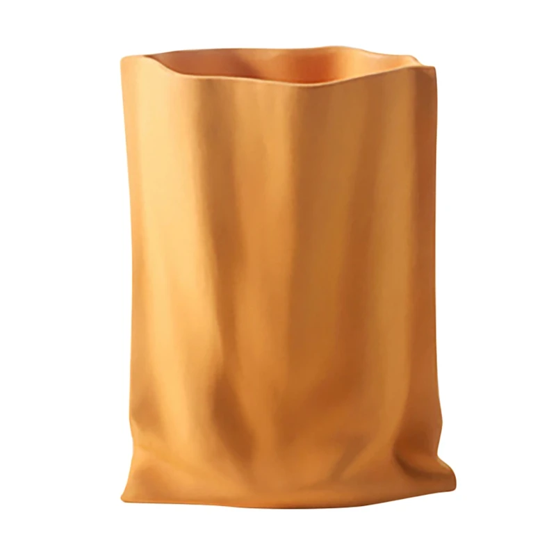 

Modern Creative Bag Ceramic Mini Vase Bag Decoration Dry Artificial Flower Vase Ornament Home Tabletop Decor