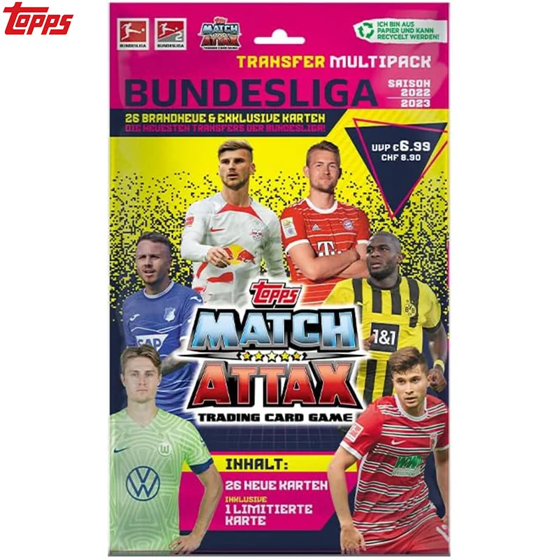 

Topps Бундеслига матч Attax 2022/23-передача-многопакет обновление стартовый пакет Коллекционная карта
