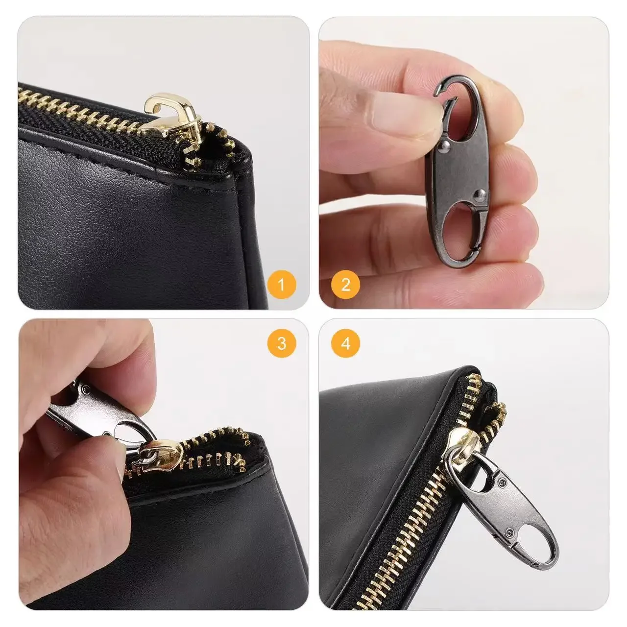 Mini Anti-Theft S-Shaped Spring Buckle Quick Hang Key Case Metal Alloy Climbing Buckle Adjustable Eight-Character