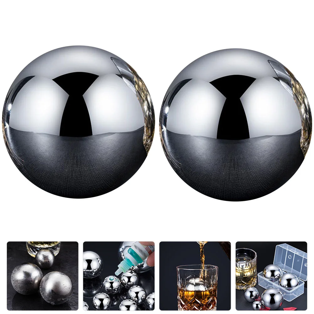 

Ice Cubes Whiskey Stones Reusable Stainless Steel Round Ball Beverage Chilling Metal Bar Accessories