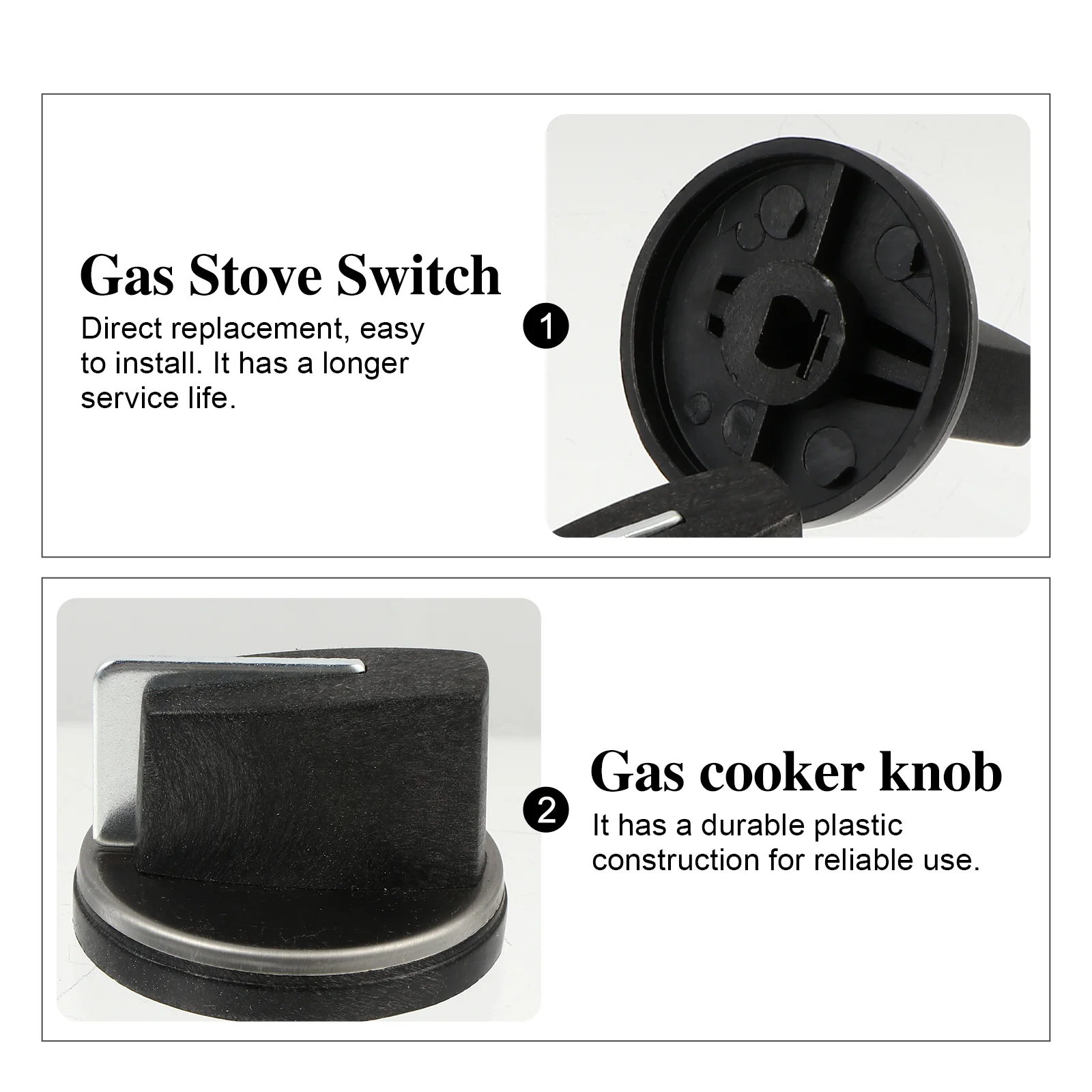 4 Pcs Gas Stove Ignition Buttons Home Gas Stove Accessories Right Angle 0&deg; Plastic Knob