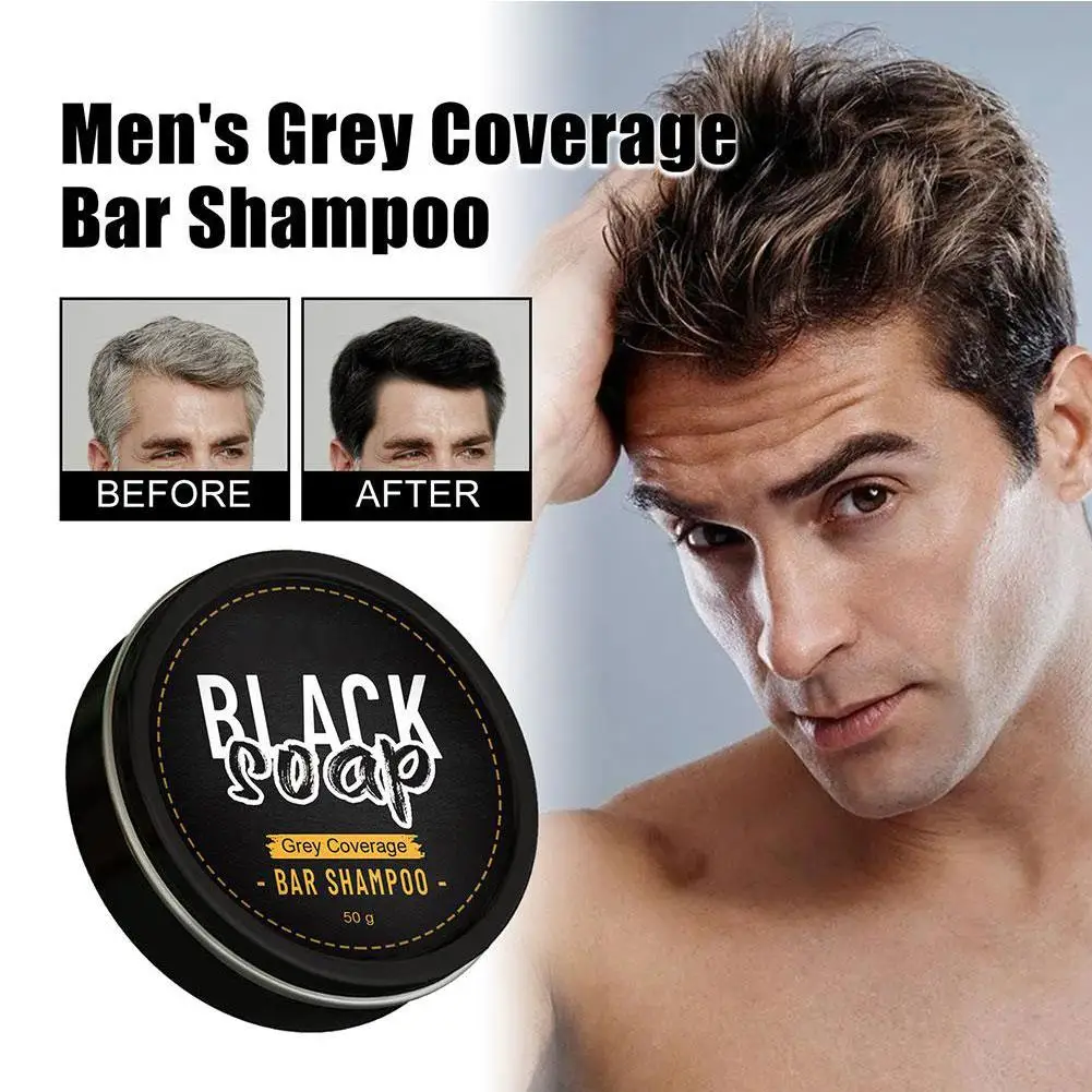 1/2/3/5pcs Hair Darkening Shampoo Bar Soap Anti Dandruff Deep Beautiful Black Cleansing Nourishment Hair Improve Gray White Men