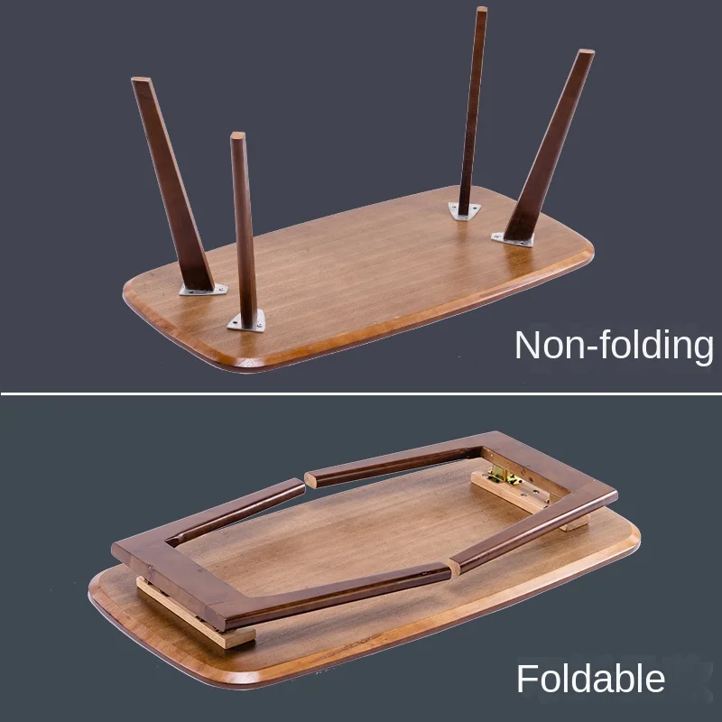 

All solid wood folding tea table living room household Nordic small family table table simple wind net black tea table