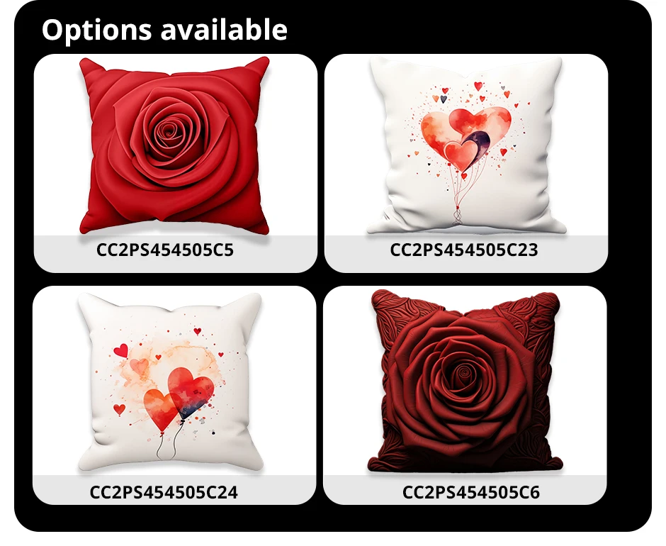 Description Picture 4 of itemHeart Pillow Cover Valentine's Day Cushion Cover Pillow Case Office Chair Sofa Bed Home Decor Throw Pillow Cover