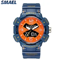 SMAEL Sport  Watches Dual Time Display 50 Waterproof Swimming 8076 Digital Watches LED Wristwatch for Men Watches Electronics 1