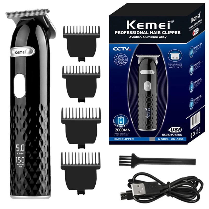 Профессиональный 3-скоростной триммер для волос мужчин kemei 5038 электрическая