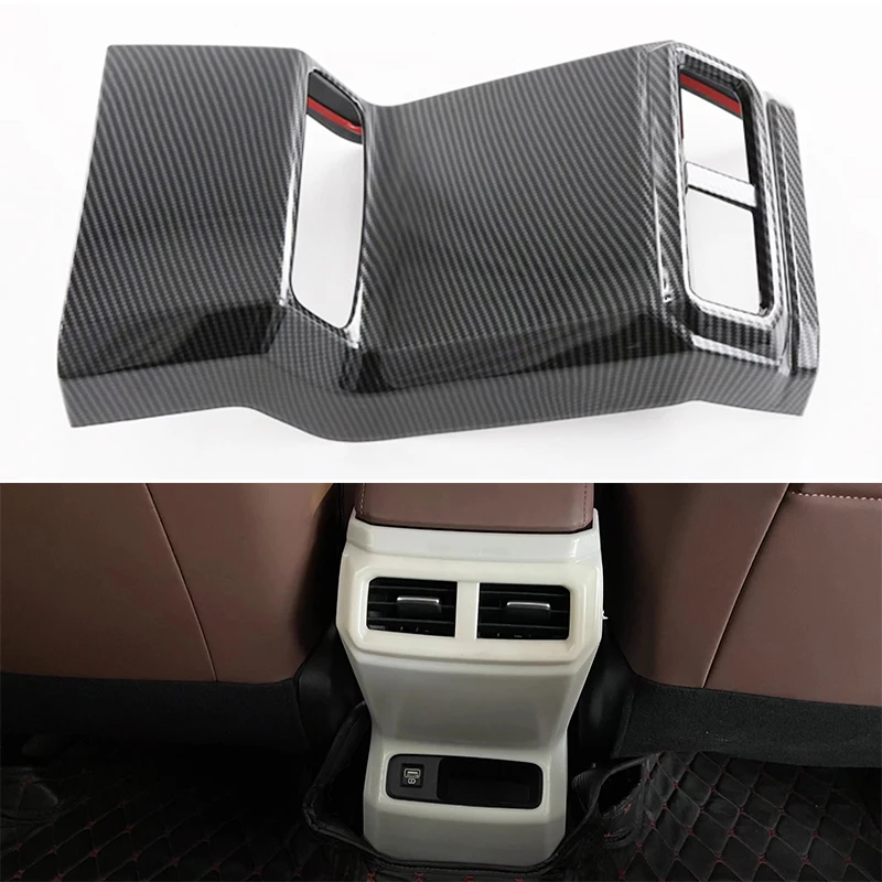 

For Kia Sportage NQ5 2021 2022 Rear Behind Armrest Box Outlet Vent Frame Decoration Car Air Conditioning Cover Trim