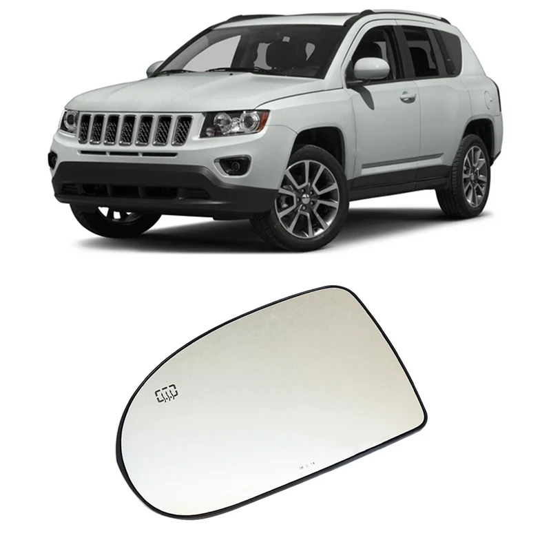 JEEP Compass 2007-2016 Caliber 2006-2011용 볼록형 열선 자동 사이드 미러 유리 렌즈 후방 거울 교체 부품