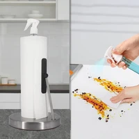 Household Vertical Paper Towel Holder With Spray Bottle Paper Towel Holder For Kitchen, Bathroom, Countertop Paper Towel Holder 1