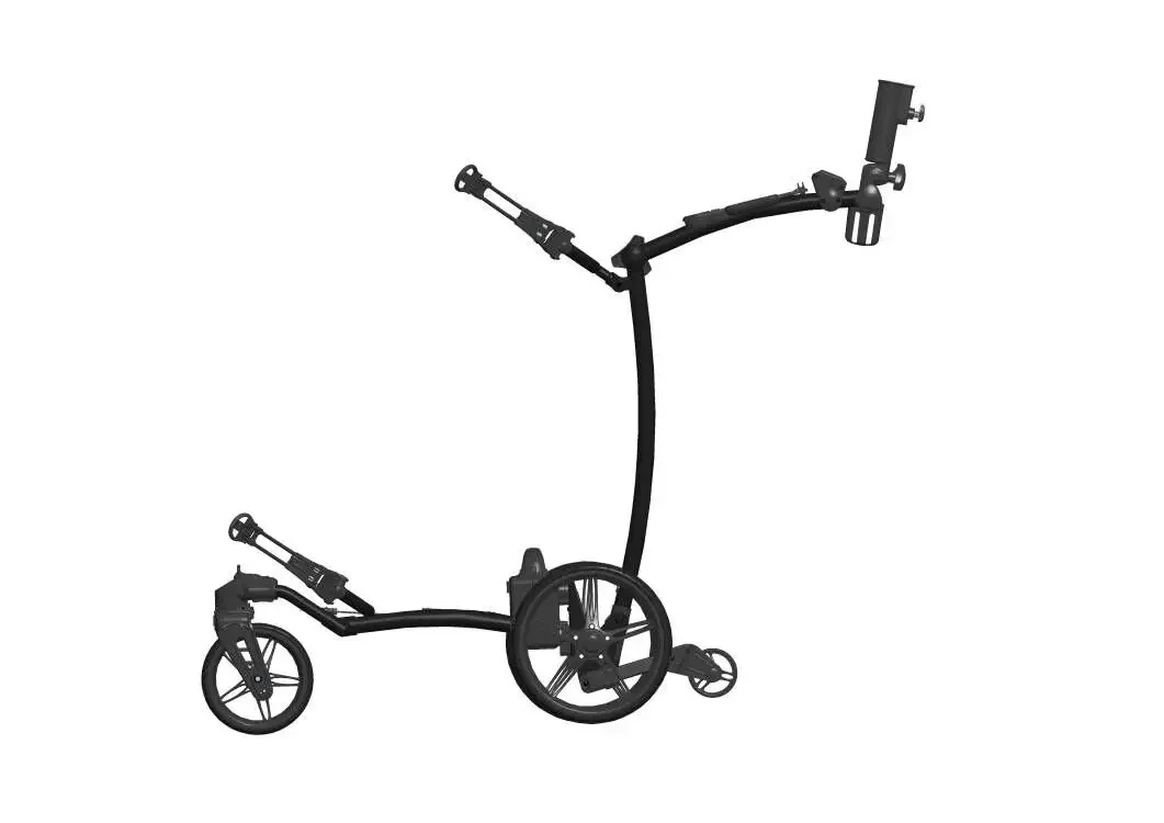 Electric Rechargeable Battery Golf Caddy for Carrying Clubs and Golf Bag W/ Remote Control Anti Tip Wheel & Downhill Control