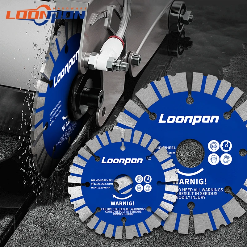 Loonpon 125mm 5inch Diamond Cutting Disc Diamond Blade Disc Saw Blade For Dry Cutting Granite Marble Concrete Brick Block