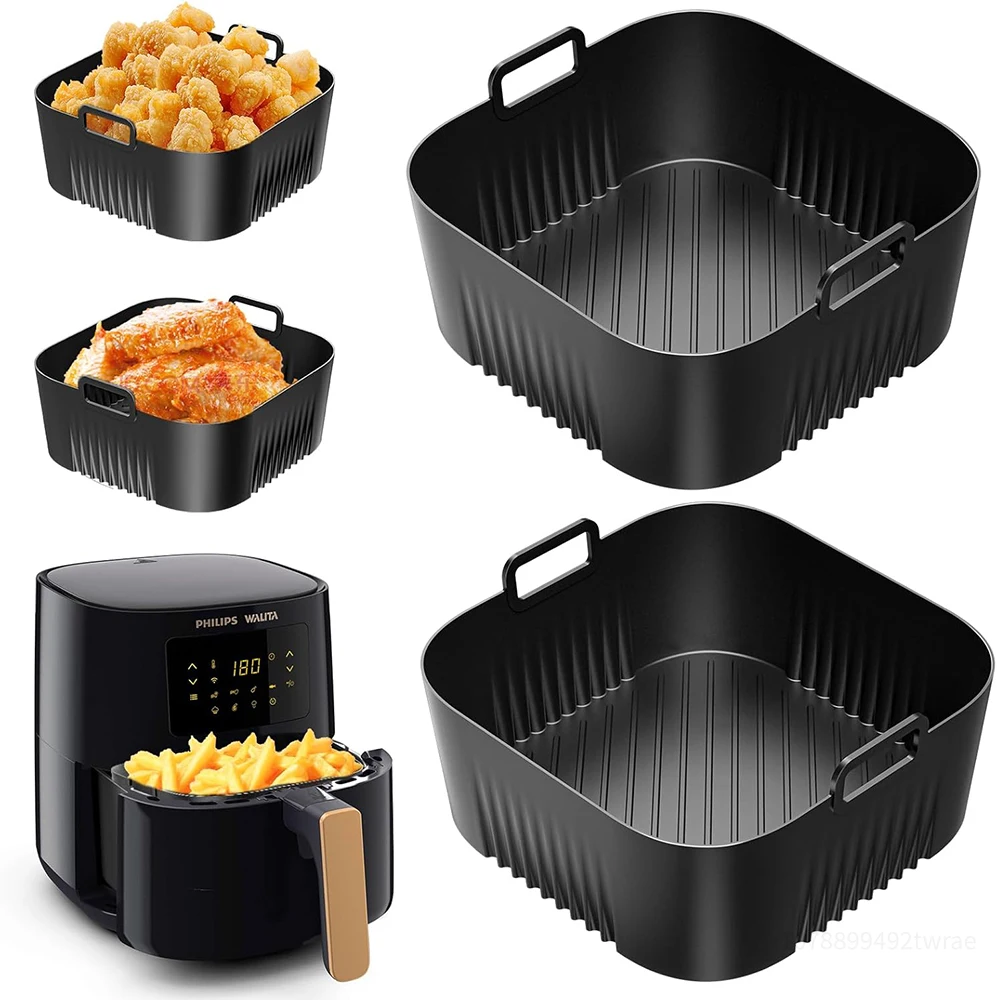 17cm Silicone Air Fryer Mould for Philips Airfryer Series 2000 4.2L NA229/00 4-5L Airfryer Compatibility Kitchen Accessories air fryer accessories,air fryer silicone tray,air fryer mold