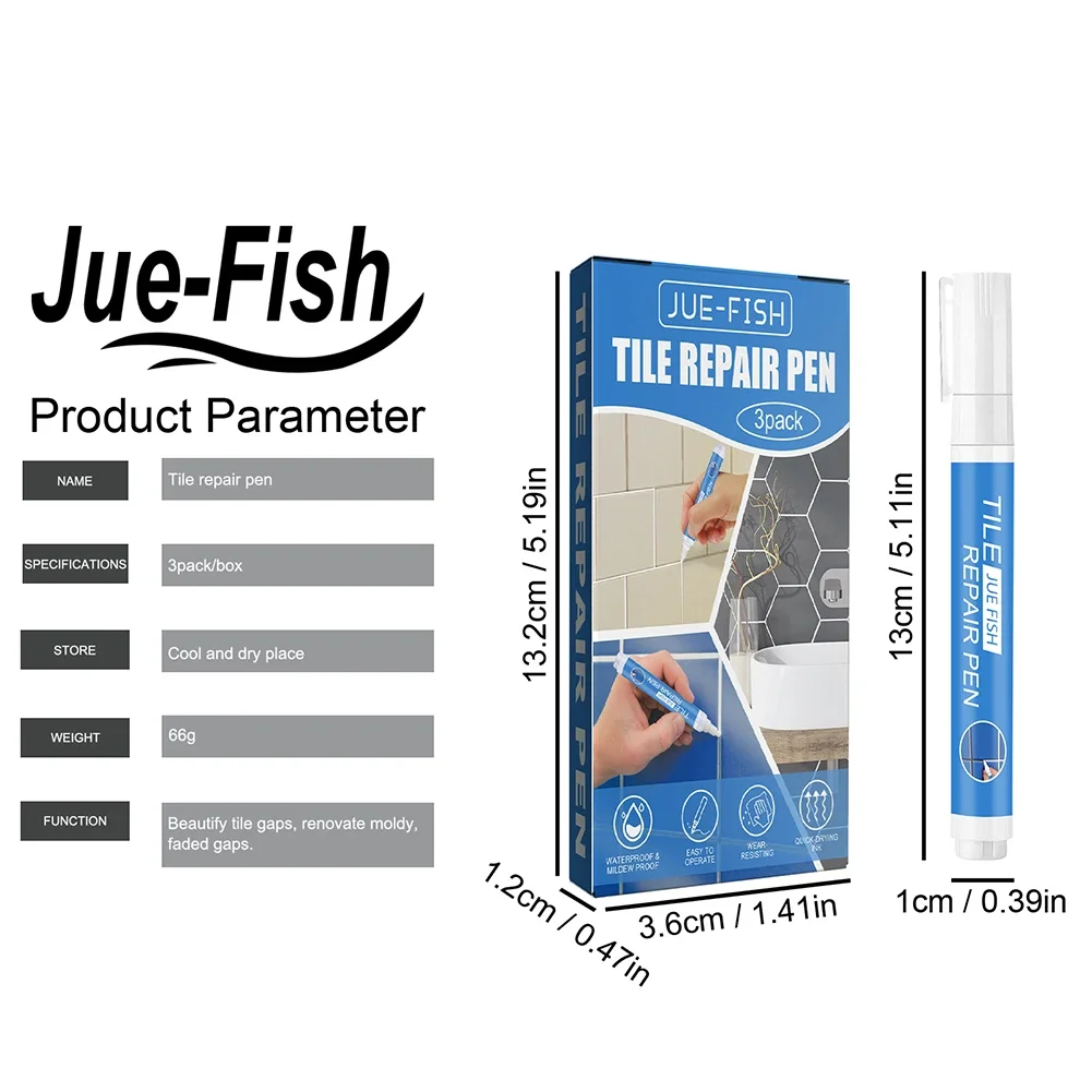 120ML Tile Gap Refill Grout Pen White Tile Seam Agent Grouting Filler Glue Ceramic Floor Gap Sealer Repair Paste Fill In Agent
