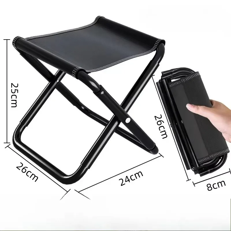 Outdoor Portable Folding Chair War Readiness Bench Fishing Small Stool Travel Camping Mazar Stool Ultra Light Leisure