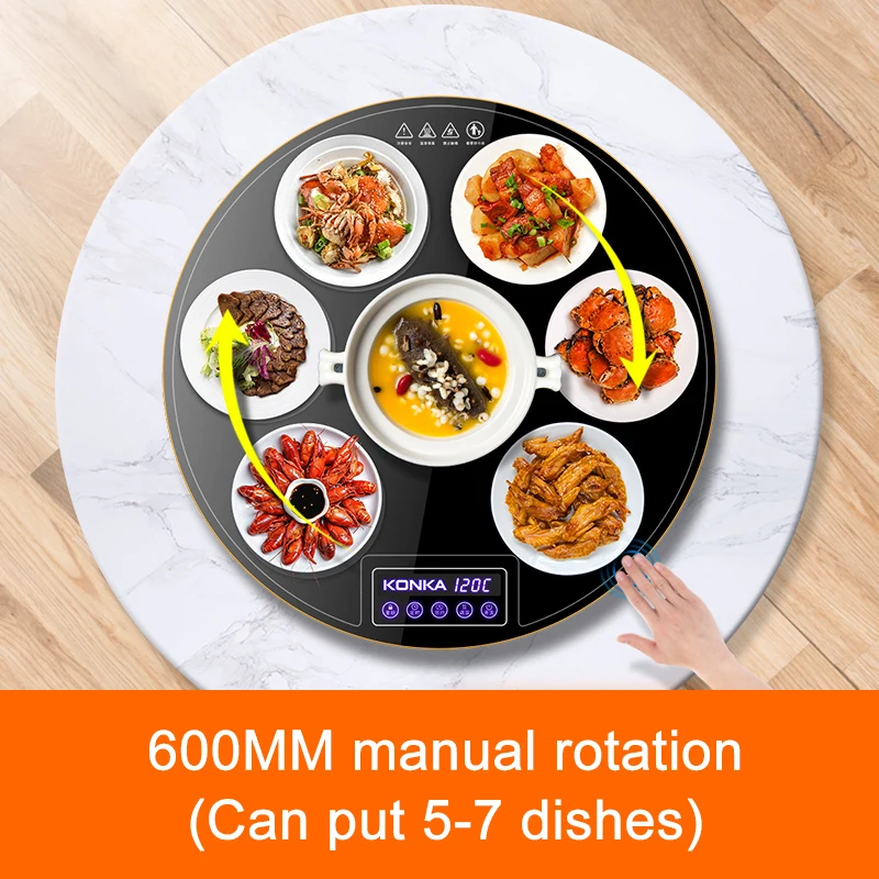 600mm Round Keeps Warm Dining-table Warming Food Treasure Hot Plate Dishes  Heater Machine Multifunction Heat Insulation Board - Food Processors -  AliExpress