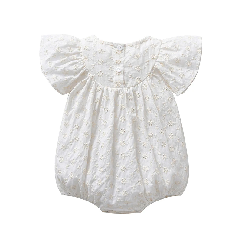 0-2Yrs Summer Infant Baby Girls Pure Color Lace Rompers Baby Girls Short Sleeve Clothes Rompers Baby Girl Rompers Newborn Sailor Romper Girls Boy Costume Anchor Baby Rompers