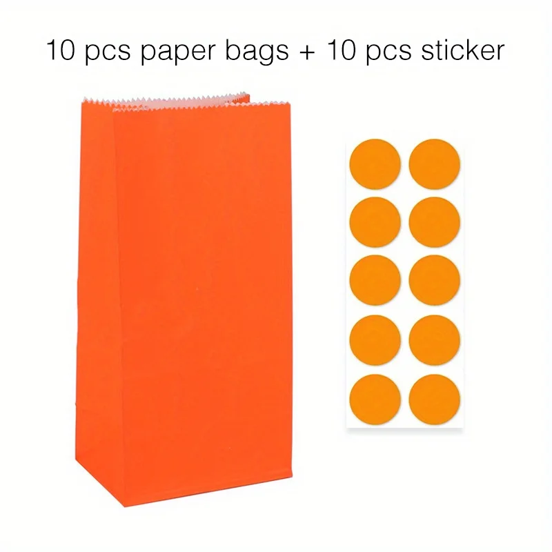 Vibrant Assorted Stand-Up Favor Bags with Stickers - Ideal