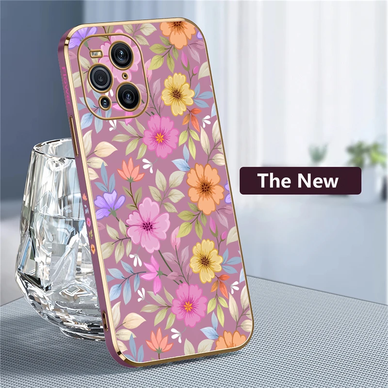 Elegant Silicone Phone Case - Soft Plating Flower Shockproof Cover