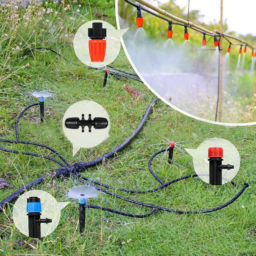 200FT Quick-Connect Drip Irrigation System Kit with 1/2 Inch Hose 1/4 Inch Distribution Tubing Drip Irrigation System Kit