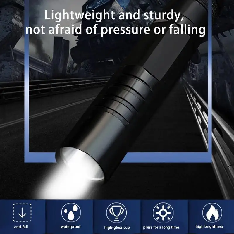 مصباح يدوي صغير محمول LED مقاوم للماء يده مصباح يد...