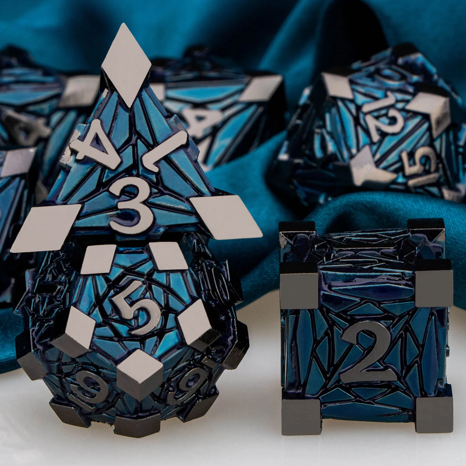 Metal Dice Set DND Metal Dice Set Dungeon and Dragon RPG Dice Polyhedral D&D D20 D12 D10 D8 D6