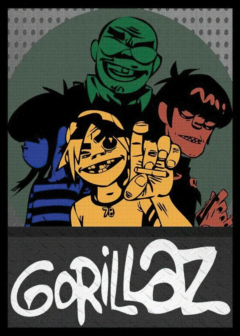 Gorillaz Hip-Hop Band Artistic Canvas Wall Art