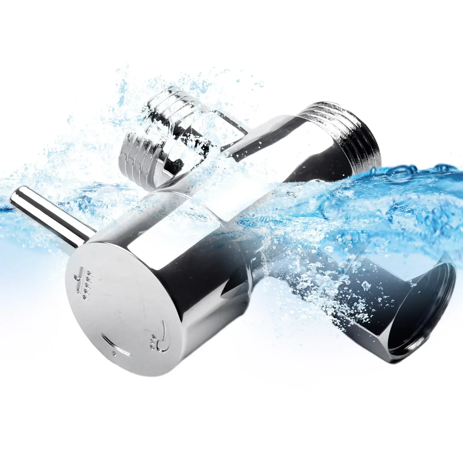 3 Way T-adapter Brass G1/2 Inch Tee Connector With Shut Off Valve Shower Diverter For Bath Toilet Bidet Sprayer Shower Head