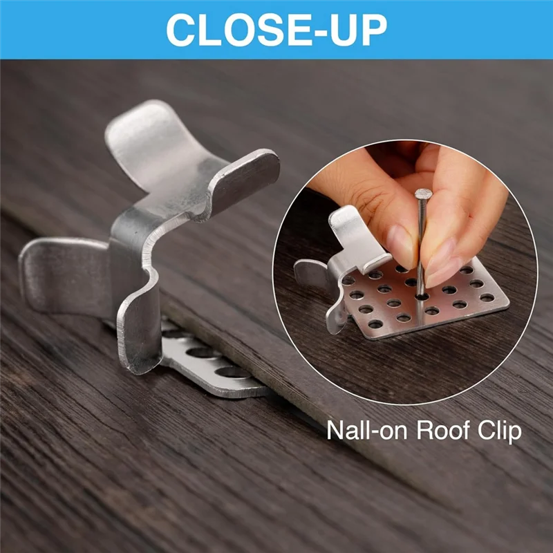 A33Z-지붕 제빙 케이블 클립, 100팩 알루미늄 지붕 클립, 금속 클립, 열 케이블 지붕 클립, 제빙 케이블 클램프