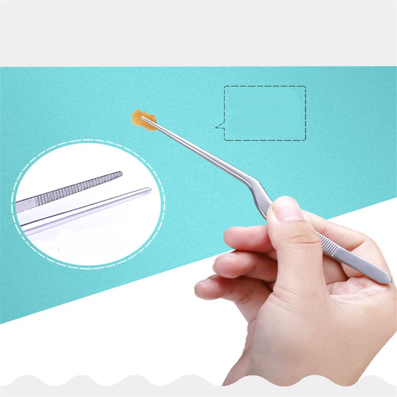 

1pc Stainless Steel Curved Eyelashes Nail Clip Ear Cleaning Wax Removal Nose Clip Oral Cleaner multi-function Care Ear Tools