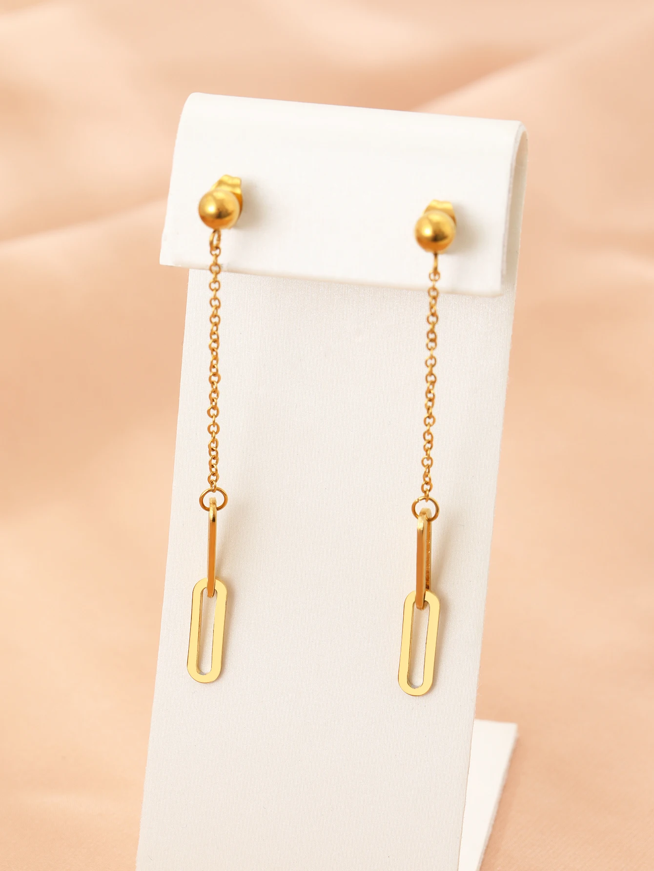 Drop Earrings Dangle Earrings Long Earrings Pendant Earrings Crystal Tassel Earrings Geometric Earrings Stainless Steel Earrings Geometric Hollowing Pendant Long Tassel Chain Korean Fashion Dangle Earrings For Women Jewelry Party