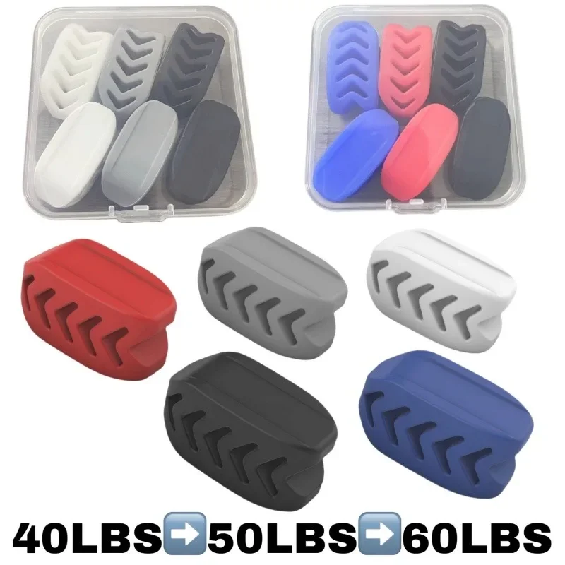 6pcs/Box 40-50-60LBS Silicone Jaw Line Exerciser Chew Ball Fitness Facial Toner Face And Neck Muscle Trainer Chin Cheek Exercise