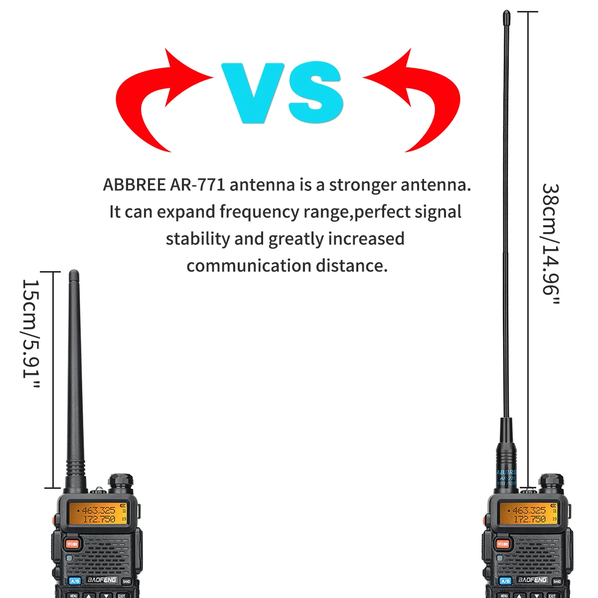 Baofeng UV-5R 8W 3800mAh Walkie Talkie Tri Power Long Range Type-C Charger UHF VHF Handheld Transceiver Ham Two Way Radio 6