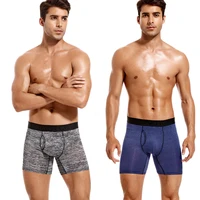 4 pièces ouverture avant caleçons hommes marque boxeurs homme sexy boxer shorts hommes culottes cadeau sous-vêtements pour hommes calecon 5