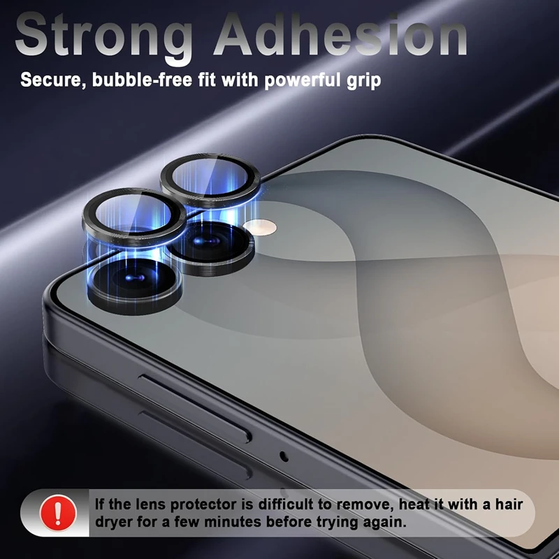3-Pack Flip Camera Lens Protector, Anti-Scratch Metal & Tempered Glass Caps