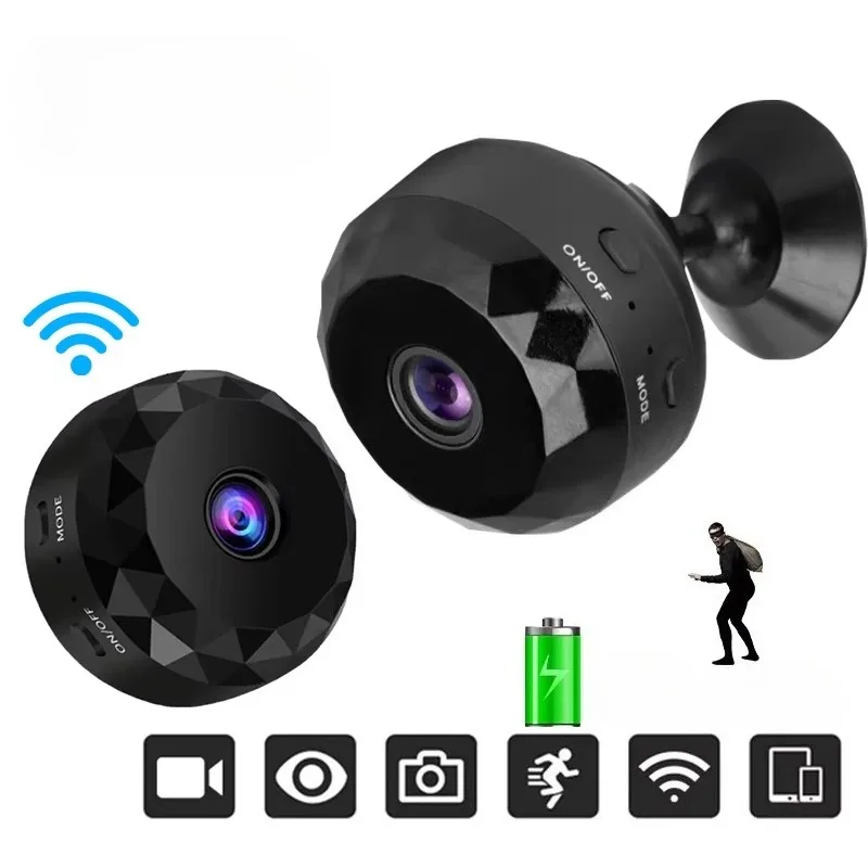 Mini 2.4G WiFi 170 Wide-angle CMOS Night Vision Motion Detection Weatherproof Family Security Camera with Memory Card Storage 1