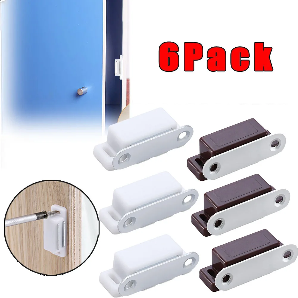 Door closers magnetic catches non-iron magnet cabinet cabinet latches door catch magnetic white 4.5cm 6PCS