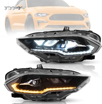 Headlight Assembly With Plug-and-Play Black Mustang Headlamp For Ford Mustang 2018 2019 2020