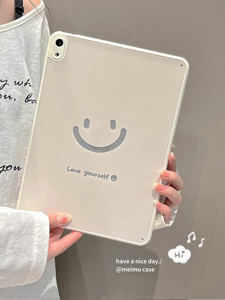 

Чехол для ipad pro 11 Air5 4 3 10,2 INS простой чехол со смайликом для ipad 6 10 9 mini 3 5 поколения защитный чехол для планшета