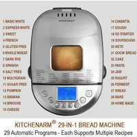 29-in-1 SMART Bread Machine with Gluten Free Setting 2LB 1.5LB 1LB Bread Maker Machine 2