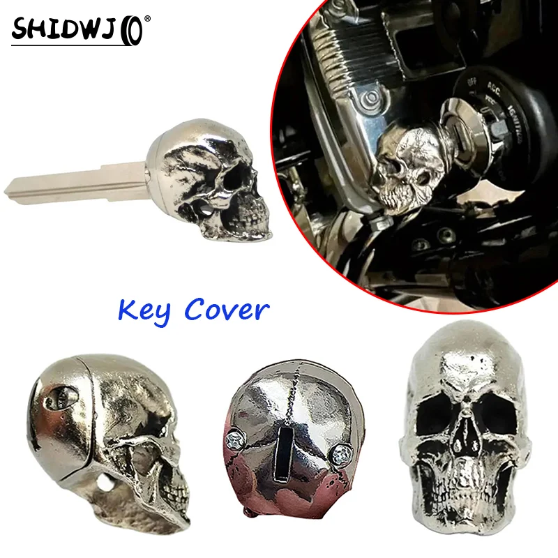 Gothic Skull Key Pendant: Metal Key Cover and Witchy Car Accessory